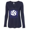 Women's Flowy Long Sleeve V-Neck Tee Thumbnail