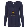 Women's Flowy Long Sleeve V-Neck Tee Thumbnail