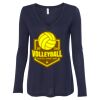 Women's Flowy Long Sleeve V-Neck Tee Thumbnail