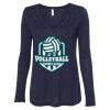 Women's Flowy Long Sleeve V-Neck Tee Thumbnail