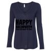 Women's Flowy Long Sleeve V-Neck Tee Thumbnail