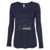 Women's Flowy Long Sleeve V-Neck Tee Thumbnail