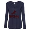 Women's Flowy Long Sleeve V-Neck Tee Thumbnail
