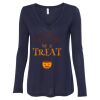 Women's Flowy Long Sleeve V-Neck Tee Thumbnail