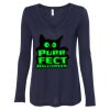Women's Flowy Long Sleeve V-Neck Tee Thumbnail