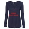 Women's Flowy Long Sleeve V-Neck Tee Thumbnail