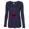 Women's Flowy Long Sleeve V-Neck Tee Thumbnail