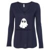 Women's Flowy Long Sleeve V-Neck Tee Thumbnail