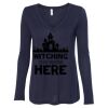 Women's Flowy Long Sleeve V-Neck Tee Thumbnail