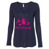 Women's Flowy Long Sleeve V-Neck Tee Thumbnail