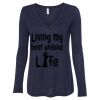 Women's Flowy Long Sleeve V-Neck Tee Thumbnail