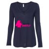 Women's Flowy Long Sleeve V-Neck Tee Thumbnail
