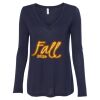 Women's Flowy Long Sleeve V-Neck Tee Thumbnail