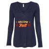 Women's Flowy Long Sleeve V-Neck Tee Thumbnail