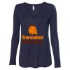 Women's Flowy Long Sleeve V-Neck Tee Thumbnail