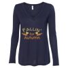 Women's Flowy Long Sleeve V-Neck Tee Thumbnail
