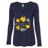 Women's Flowy Long Sleeve V-Neck Tee Thumbnail