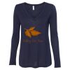 Women's Flowy Long Sleeve V-Neck Tee Thumbnail