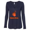 Women's Flowy Long Sleeve V-Neck Tee Thumbnail
