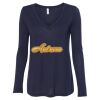 Women's Flowy Long Sleeve V-Neck Tee Thumbnail
