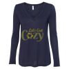 Women's Flowy Long Sleeve V-Neck Tee Thumbnail
