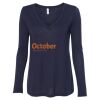 Women's Flowy Long Sleeve V-Neck Tee Thumbnail