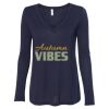 Women's Flowy Long Sleeve V-Neck Tee Thumbnail