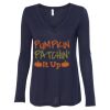 Women's Flowy Long Sleeve V-Neck Tee Thumbnail