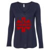 Women's Flowy Long Sleeve V-Neck Tee Thumbnail