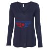 Women's Flowy Long Sleeve V-Neck Tee Thumbnail