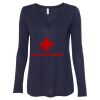 Women's Flowy Long Sleeve V-Neck Tee Thumbnail