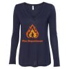 Women's Flowy Long Sleeve V-Neck Tee Thumbnail