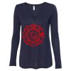 Women's Flowy Long Sleeve V-Neck Tee Thumbnail