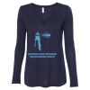 Women's Flowy Long Sleeve V-Neck Tee Thumbnail