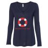 Women's Flowy Long Sleeve V-Neck Tee Thumbnail