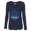 Women's Flowy Long Sleeve V-Neck Tee Thumbnail