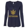 Women's Flowy Long Sleeve V-Neck Tee Thumbnail