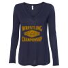 Women's Flowy Long Sleeve V-Neck Tee Thumbnail