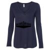 Women's Flowy Long Sleeve V-Neck Tee Thumbnail