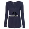 Women's Flowy Long Sleeve V-Neck Tee Thumbnail
