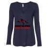 Women's Flowy Long Sleeve V-Neck Tee Thumbnail