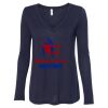 Women's Flowy Long Sleeve V-Neck Tee Thumbnail