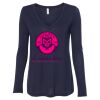 Women's Flowy Long Sleeve V-Neck Tee Thumbnail