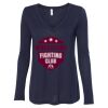 Women's Flowy Long Sleeve V-Neck Tee Thumbnail