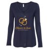 Women's Flowy Long Sleeve V-Neck Tee Thumbnail