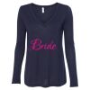 Women's Flowy Long Sleeve V-Neck Tee Thumbnail