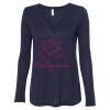 Women's Flowy Long Sleeve V-Neck Tee Thumbnail