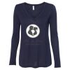 Women's Flowy Long Sleeve V-Neck Tee Thumbnail