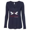 Women's Flowy Long Sleeve V-Neck Tee Thumbnail