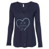Women's Flowy Long Sleeve V-Neck Tee Thumbnail
